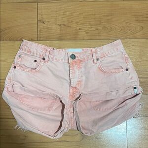 One Teaspoon Light Pink Jean Shorts